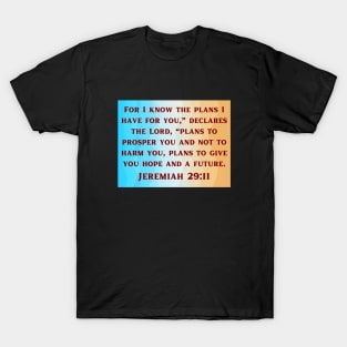 Bible Verse Jeremiah 29:11 T-Shirt